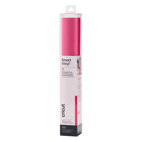 Cricut Smart Vinyl Removable 33X91Cm 1 Sheet (Party Pink); Works without a cutting mat – just load & go!; Durable, yet removes without residue; Recommended for indoor use; For Cricut Explore® 3 & Cricut Maker® 3